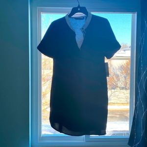 Zara Navy Blue Collar Dress